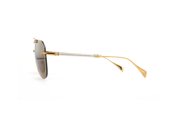 Maybach Eyewear - The Skyline I (24k Gold Plated | Gold/Palladium Plated | Light Bronze Gradient Mirror)