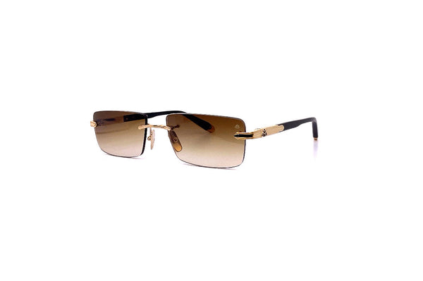 Maybach Eyewear - The Symphony I (22k Mellow Gold Plated | Black | Light Bronze Gradient)