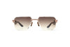 Maybach Eyewear - THE VISIONIST I (18k Solid Rose Gold | Black Piano/Walnut Burr | Chocolate Brown Gradient)