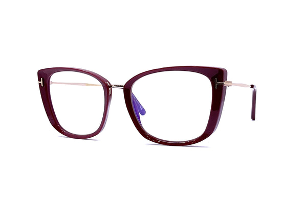 Tom Ford - Blue Block Cat Eye Opticals TF5816-B (Shiny Fuschia)