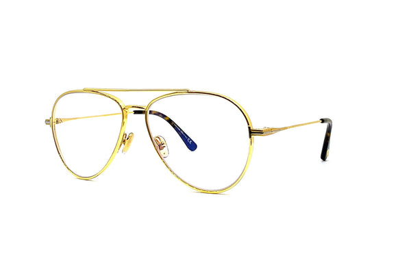 Tom Ford - Blue Block Pilot Opticals TF5800 (Shiny Gold)