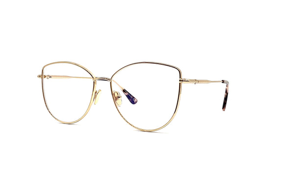 Tom Ford - Blue Block Soft Cat Eye Opticals TF5667-B (Gold)