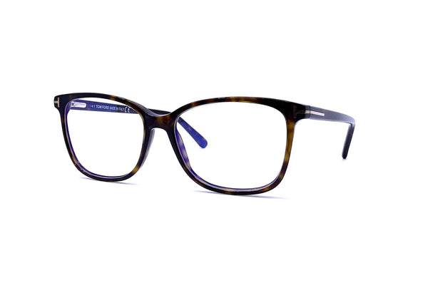 Tom Ford - Blue Block Soft Square Opticals TF5842-B (Shiny Havana)