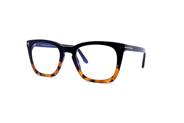 Tom Ford - Blue Block Square Opticals TF5736-B (Black Tortoise)