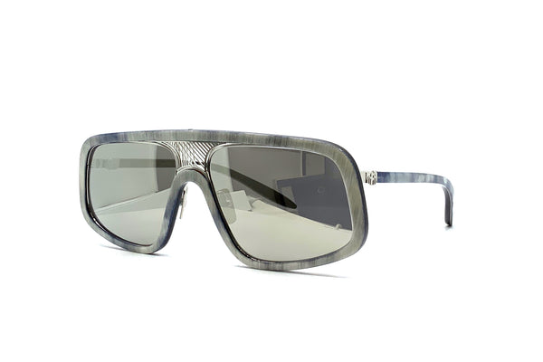 Maybach Eyewear - The Creator I (Platinum/Ocean Blue White Marbled | Medium Grey)