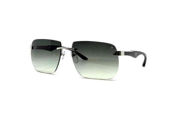 Maybach Eyewear - The Artist Sun I (Platinum Plated | Black/White Marble | Grey Gradient)