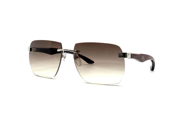 Maybach Eyewear - The Artist Sun I (Platinum Plated | Burgundy Red BEM/Ebony | Chocolate Brown Gradient)