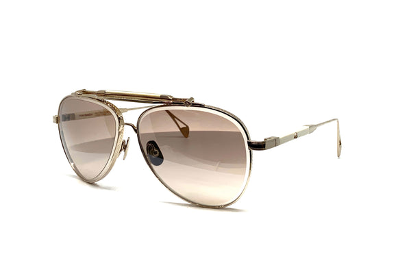 Maybach Eyewear - The Observer I (18k Champagne Gold Plated | White Chocolate | Light Brown Gradient Flash Mirror)