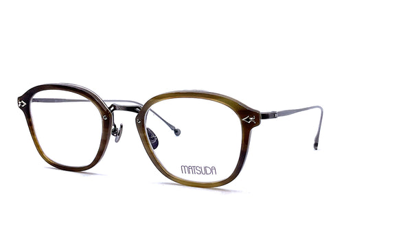 Matsuda - M9016 (Brushed Silver | Brown/White Horn)