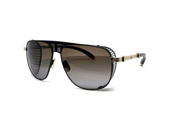 Maybach Eyewear - The Vision II (Black Satin/Champagne Gold/Ebony Velvet) LIMITED EDITION