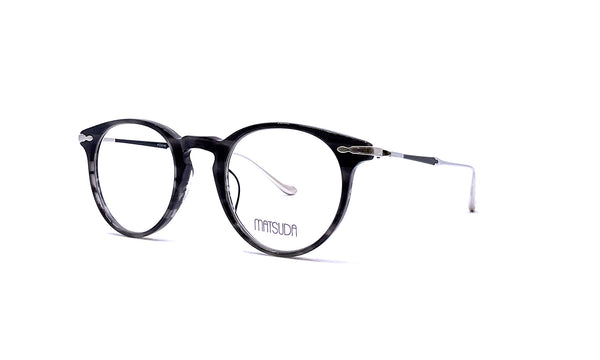 Matsuda - M2056 (Black Stripe/Brushed Silver)