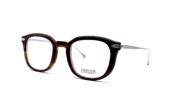 Matsuda - M9018 (Brushed Silver/White Horn/ .925 Sterling Silver)