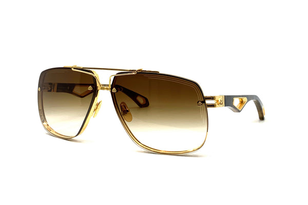 Maybach Eyewear - The King II (24k Gold Plated | Amber | Light Bronze Gradient)