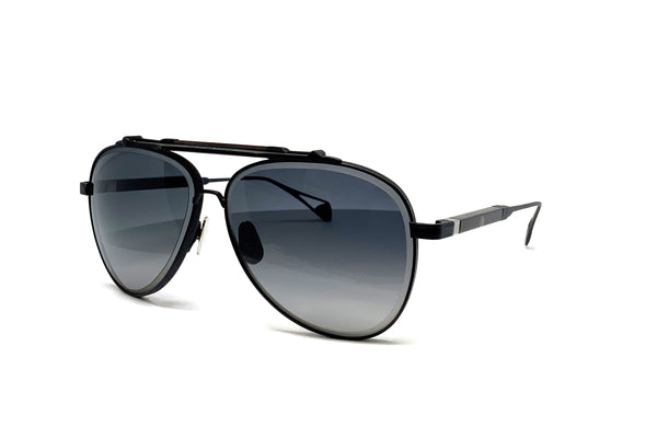 Maybach Eyewear - The Observer I (Black Satin | Ebony Velvet | Dark Blue/Grey Gradient)