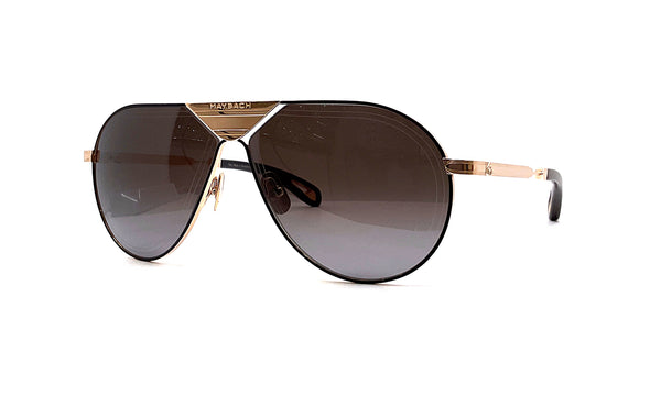 Maybach Eyewear - The Lineart I (18k Solid Rose Gold | Black/Ebony Velvet | Chocolate Brown/Grey)
