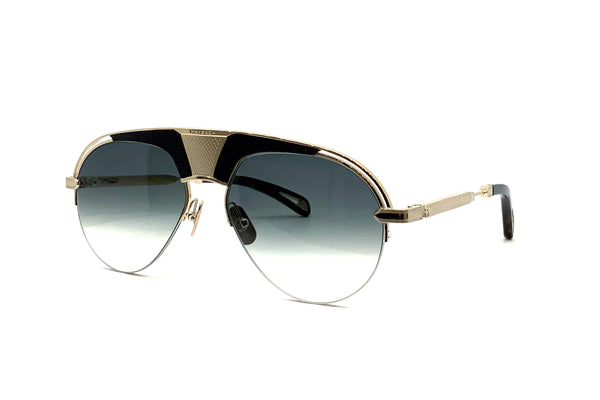Maybach Eyewear - The Challenger I (18k Champagne Gold Plated | Black Matte/Dark Tortoise | Blue Grey)